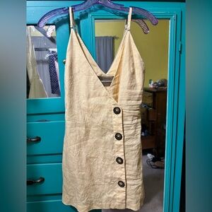 Reformation yellow Button-Down Dress